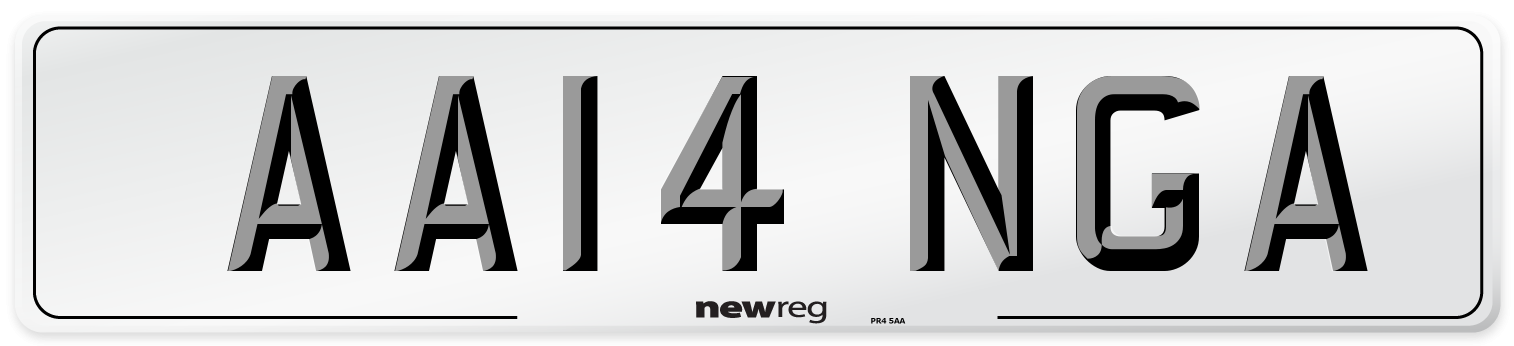 AA14 NGA Number Plate from New Reg